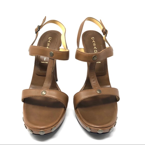 CASADEI, brown heeled sandals, made in Italy, size 9, NWOT - Picture 7 of 16